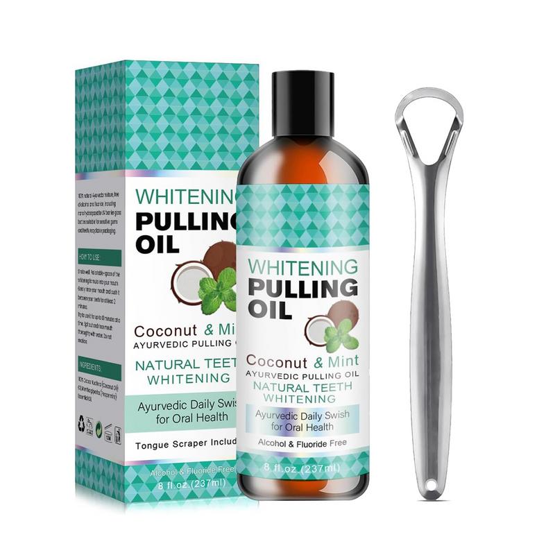 Coconut Oil Pull - 237mL Oral durulama gargara alkol ücretsiz