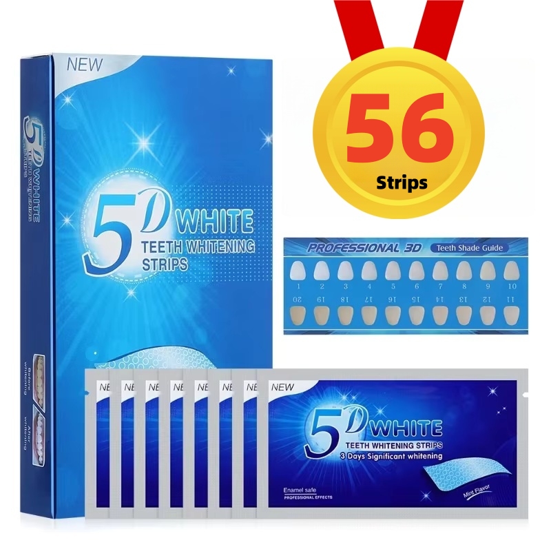 Teeth Whitening Crest - 5D diş beyazlatma şeritleri 56 şeritler