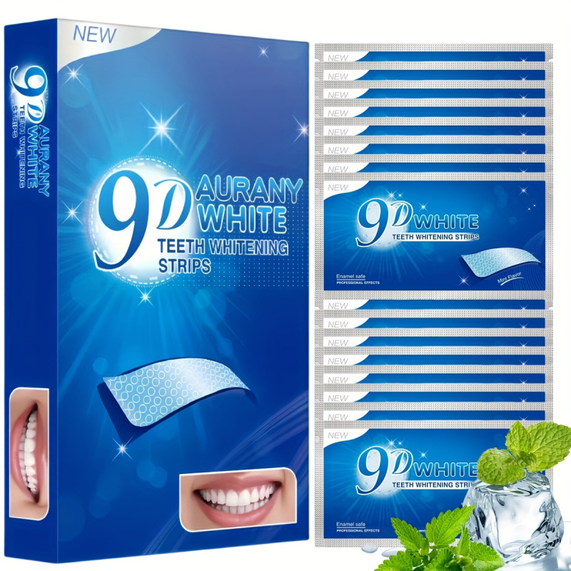 Teeth Whitening Hydrogen Peroxide - 21 Çift 9D Aurany Beyaz Diş