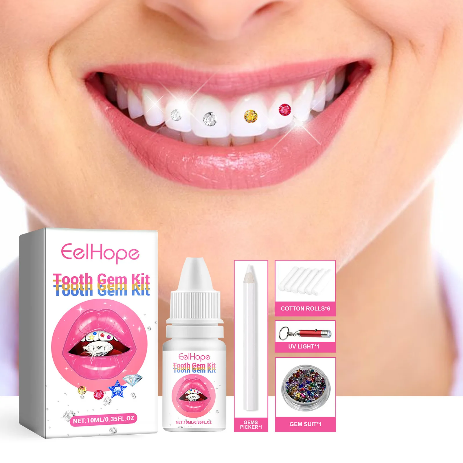 Teeth Whitening Light Kit - Diş Takı Seti Kendin Yap Şeffaf
