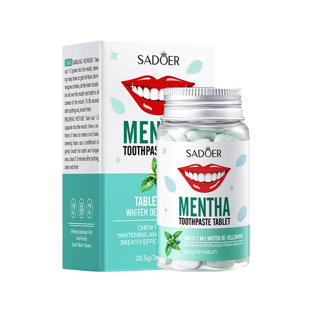 Teeth Whitening Zimba - Nane Katı Diş Macunu Tabletleri Nane