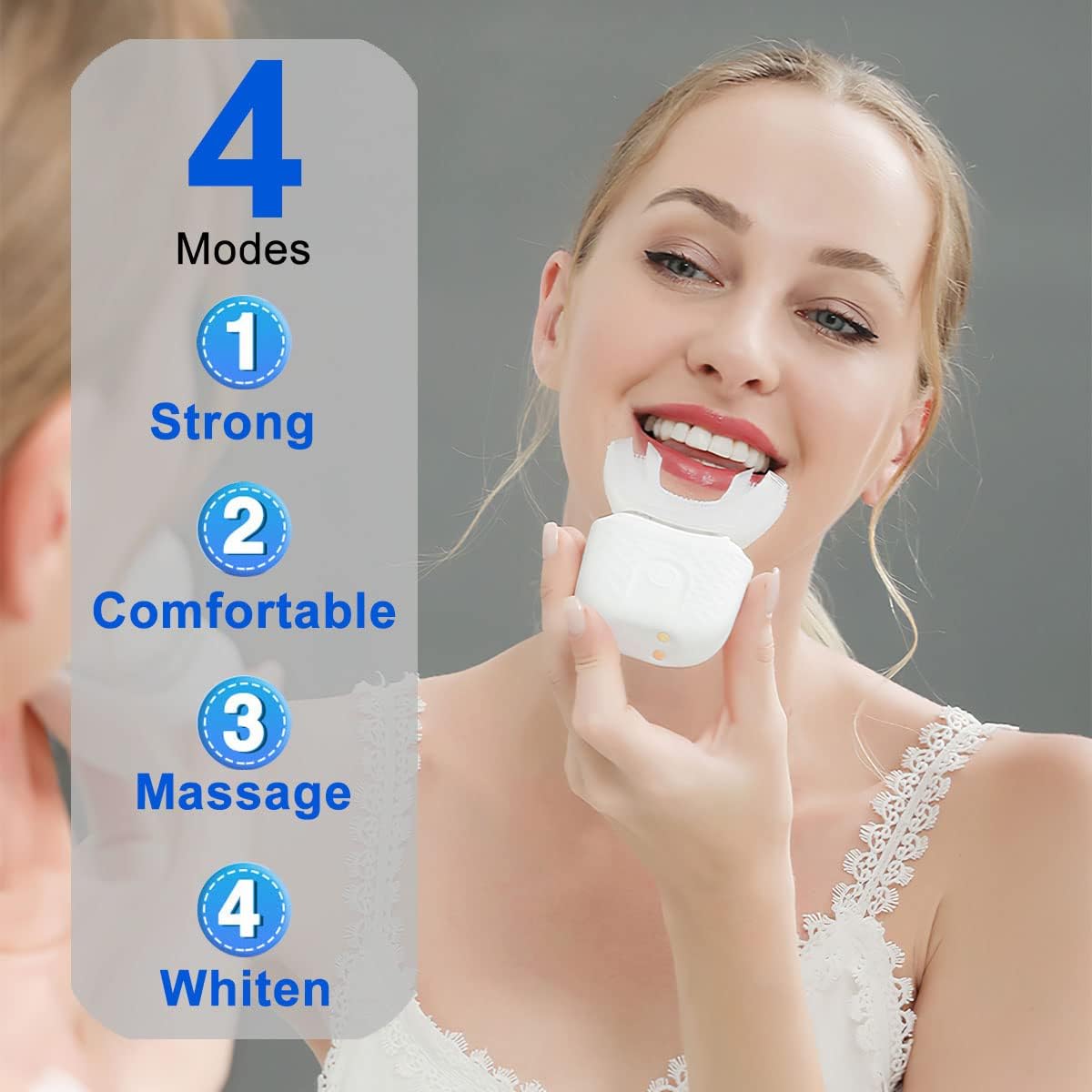 Diş bakımı U şekli elektrikli  - Teeth Whitening Blue Light incelemesi ve fiyatı