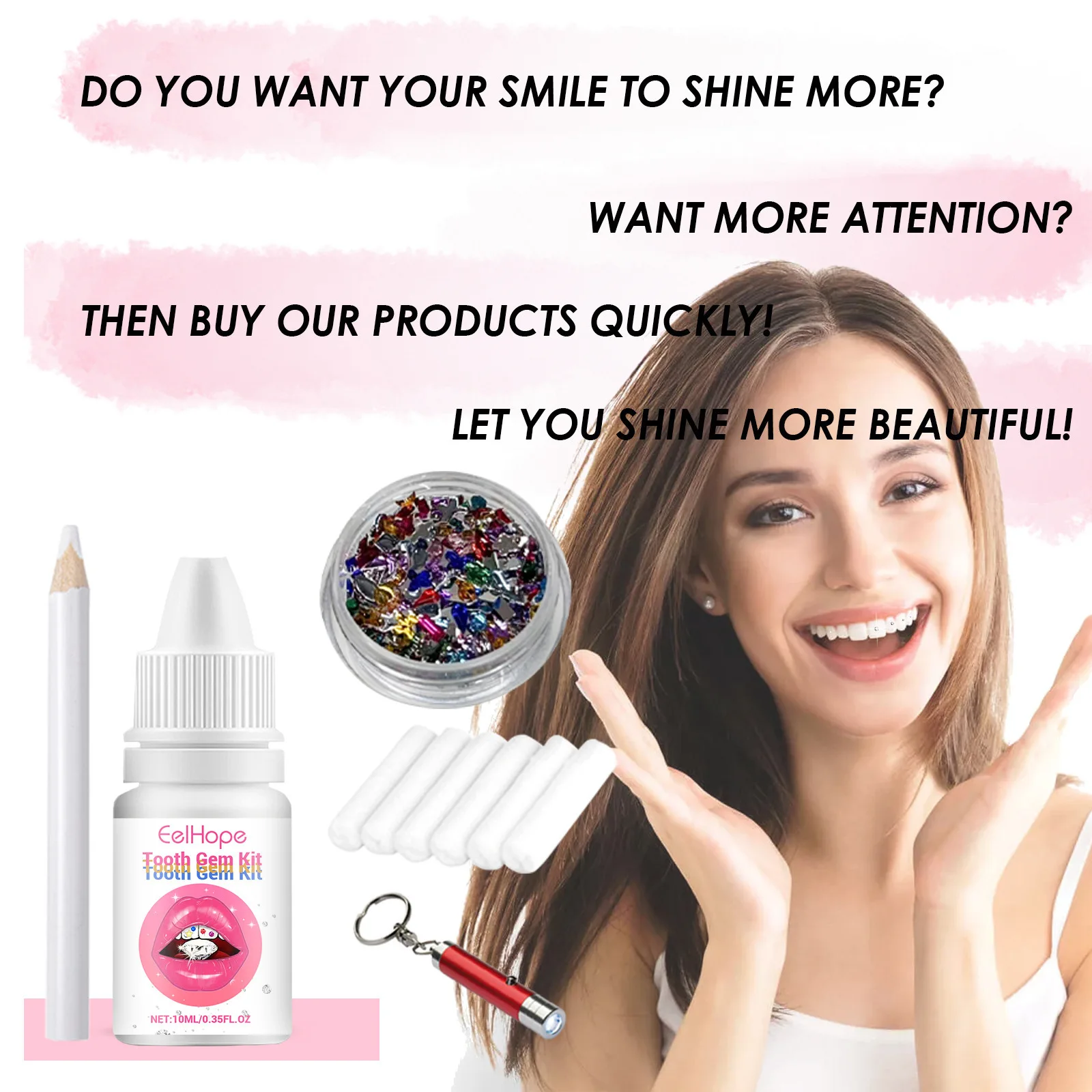 Diş Takı Seti Kendin Yap Şeffa - Teeth Whitening Light Kit incelemesi ve fiyatı